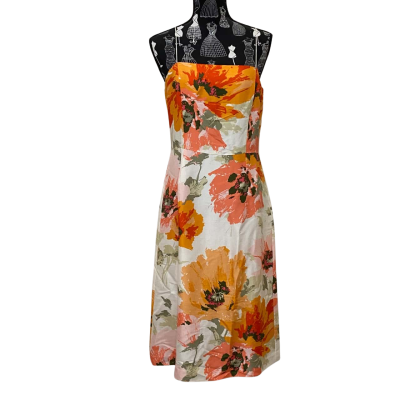 Ann Taylor Womens  Size 8 Cocktail Dress Floral / Orange / White BNWT