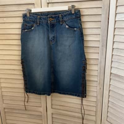 Lee Womens  Size 9 Denim Skirt Blue 