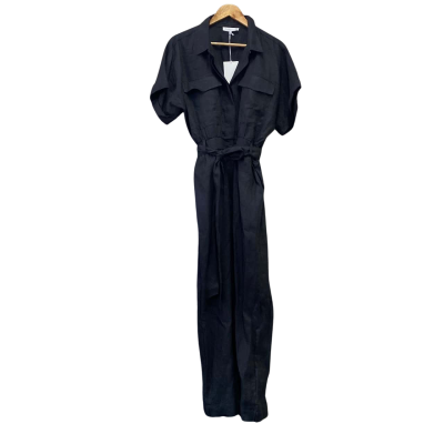 D-Luxe Womens  Size M Linen Jumpsuit Black  RRP $170