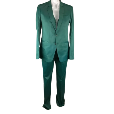 Men’s 3 Piece Suit Green Custom (Size 33 Pants | 37 Jacket Chest)