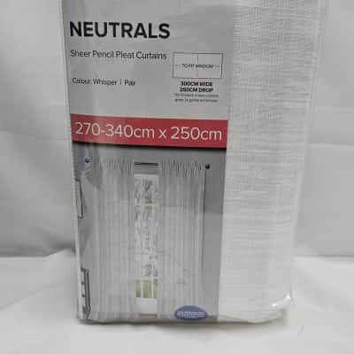 Gummerson neutrals Sheer pencil pleat curtains