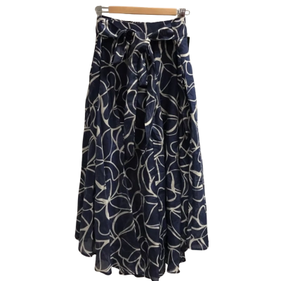NWT Portmans Abstract Blue Midi Skirt Size 14