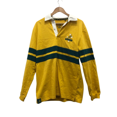 Wallabies Mens  Size XL Long Sleeve Jersey Yellow/ Green