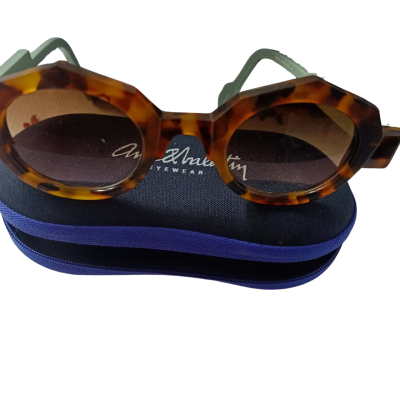 Anne & Valentin Spark  Sunglasses Tortoiseshell and mint green Style 20D05