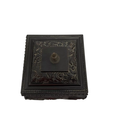 Carved Wooden Trinket Box 