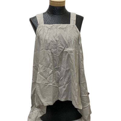  Munk Grey Haze Cherry Wayfarer Poplin Sleeveless Top Size 12