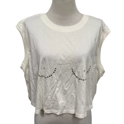 Peter Alexander Womens Size L - Rhinestone Crop Boob Muscle Tank - Brand New With Tags!!!