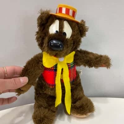 Vintage 1965 Humphrey B Bear musical pull-string plush toy 30cm