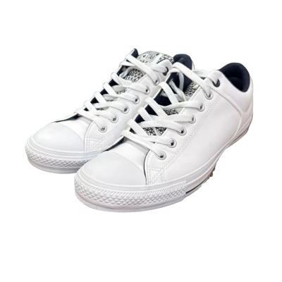  Converse Mens  Size 10 White/Navy Blue 