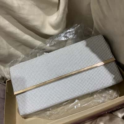 Glomesh Womens Evening Bag Gold / White 