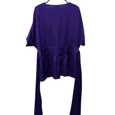 City Chic Womens  Size M Short Sleeve Top Purple 