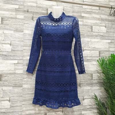 Two Sisters Womens  Size 6 Mini Dress Navy Blue 