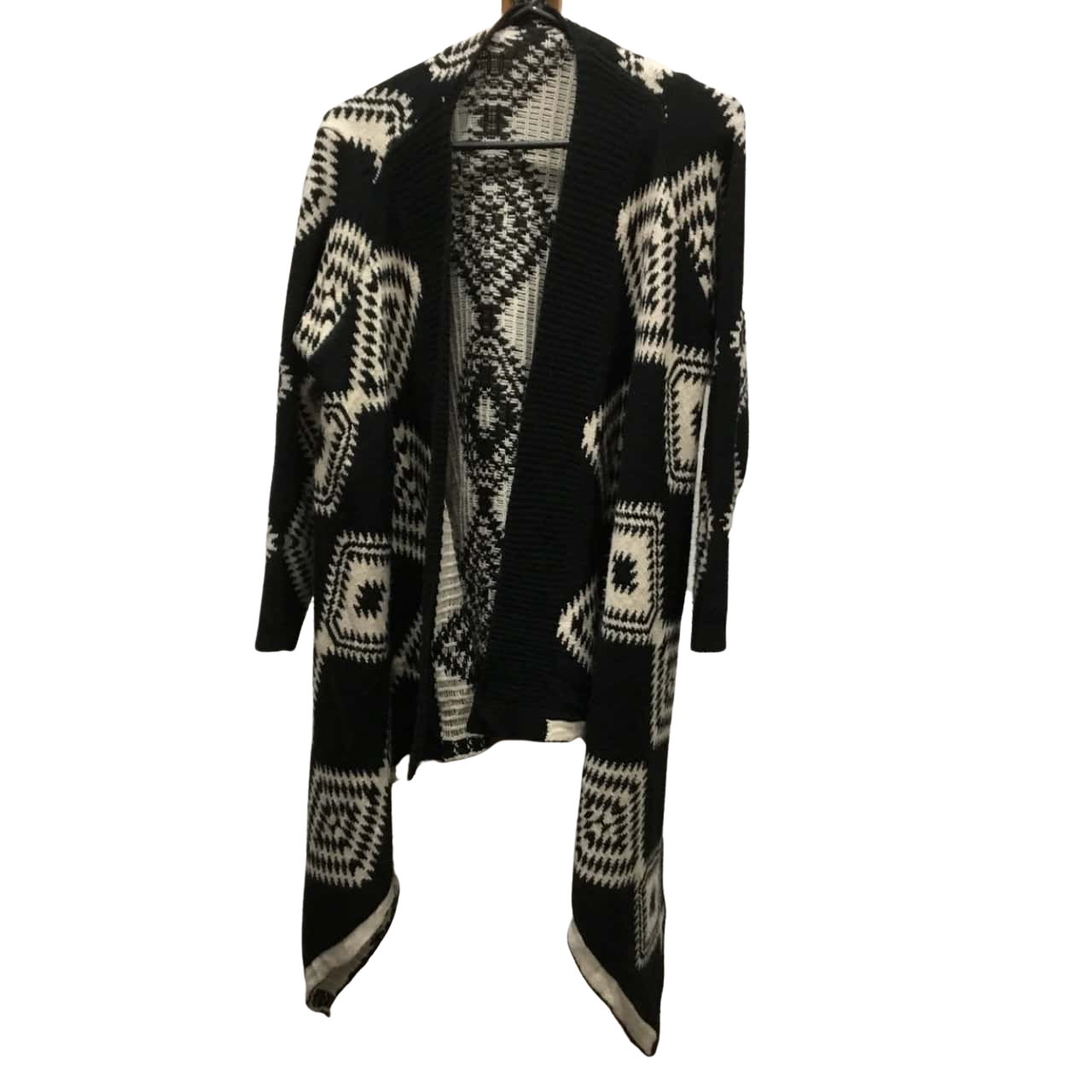 Crossroads Black Patterned Cardigan Size M