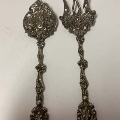Vintage Italian serving spoon and fork 