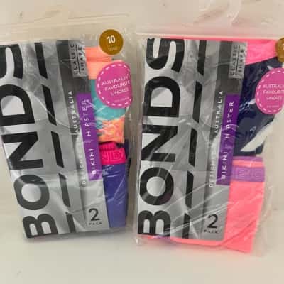 Bonds Women's Size 10 Underwear Bikini / Hipster - 2 Packs