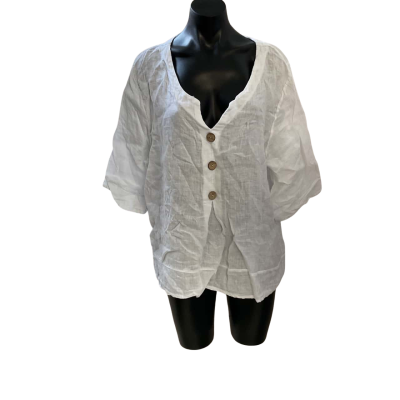 BOTTEGA MODA  Womens  Size 16 Short Sleeve Shirt White 
