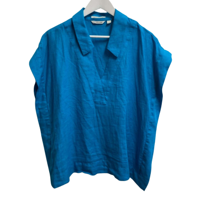 Country Road Womens Short Sleeve Top  Size 10  Blue 
