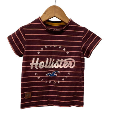 Hollister Kids  Size 12-18m Maroon / Peach T-shirt