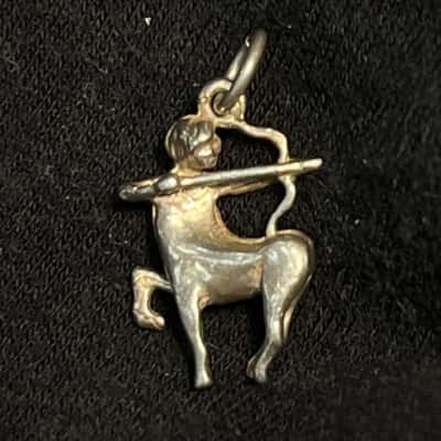 Unmarked Silver Archer Sagittarius Pendant