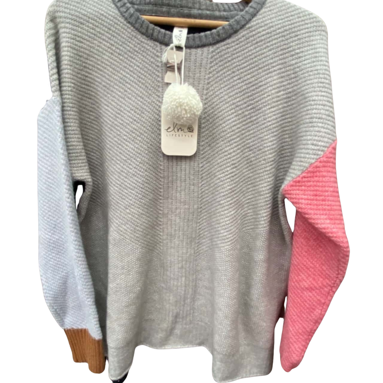 Elm Womens Size M Jumpers Grey / Navy Blue (s)