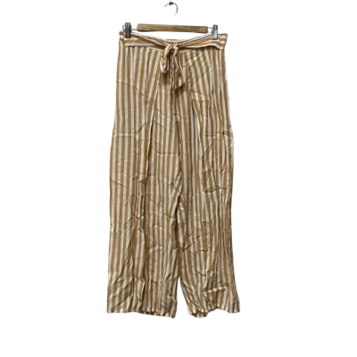 Faithfull The Brand Womens  Size 12 High Waisted Pants Beige / White 