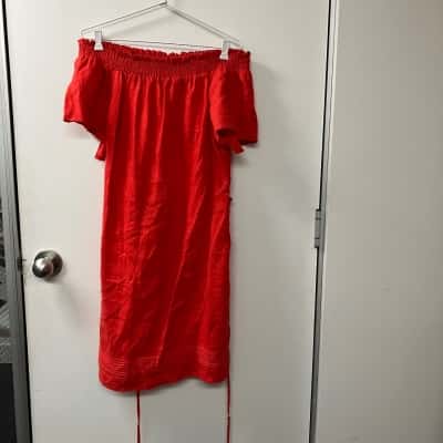 Jacqui-E Womens  Size One Size Babydoll Dress Coral 