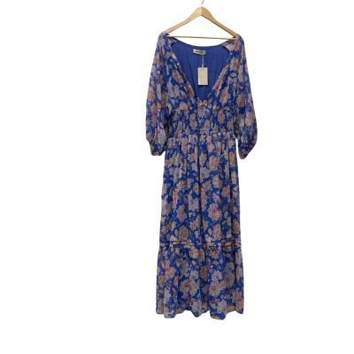 Eb&ive Womens  Size 14 / L Sereno  Maxi Dress Blue / Floral 