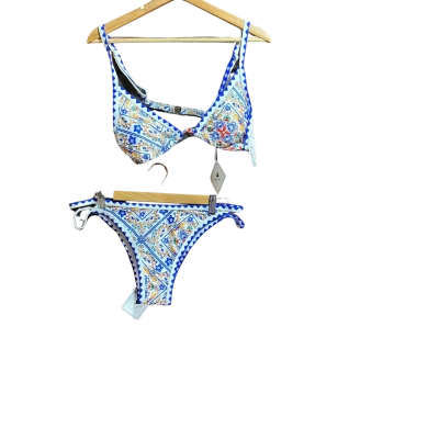 Kamoni Womens  Size L / XL Bikini Set Blue / Pattern 