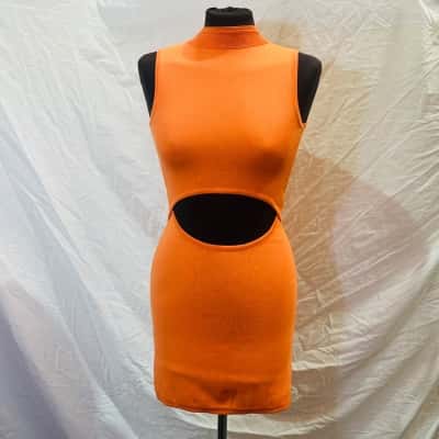 NAKEDVICE Size XS Bodycon Dress Orange 