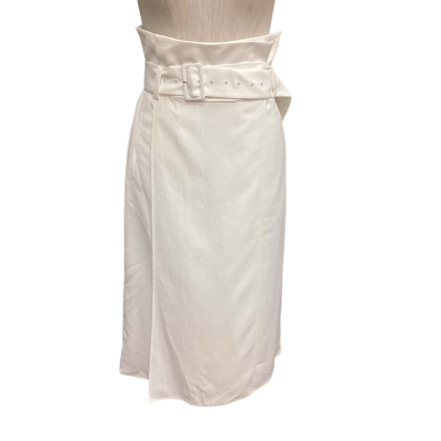 Tibi Paris  Size 4 High Waist Skirt White 