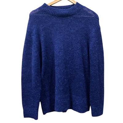 ELK Indigo Blue Crew Neck Knit Jumper Size S/M 