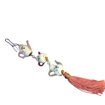 Hanging Teapot Ornaments as pictured Approx 30cm long