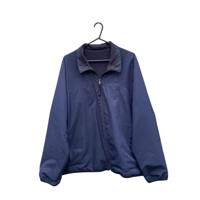 Mens Timberland Size XL Reversible Windbreaker Jacket Black / Navy Blue 