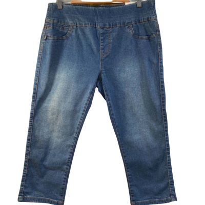 Katies Womens  Size 14 Cropped Pants Blue 