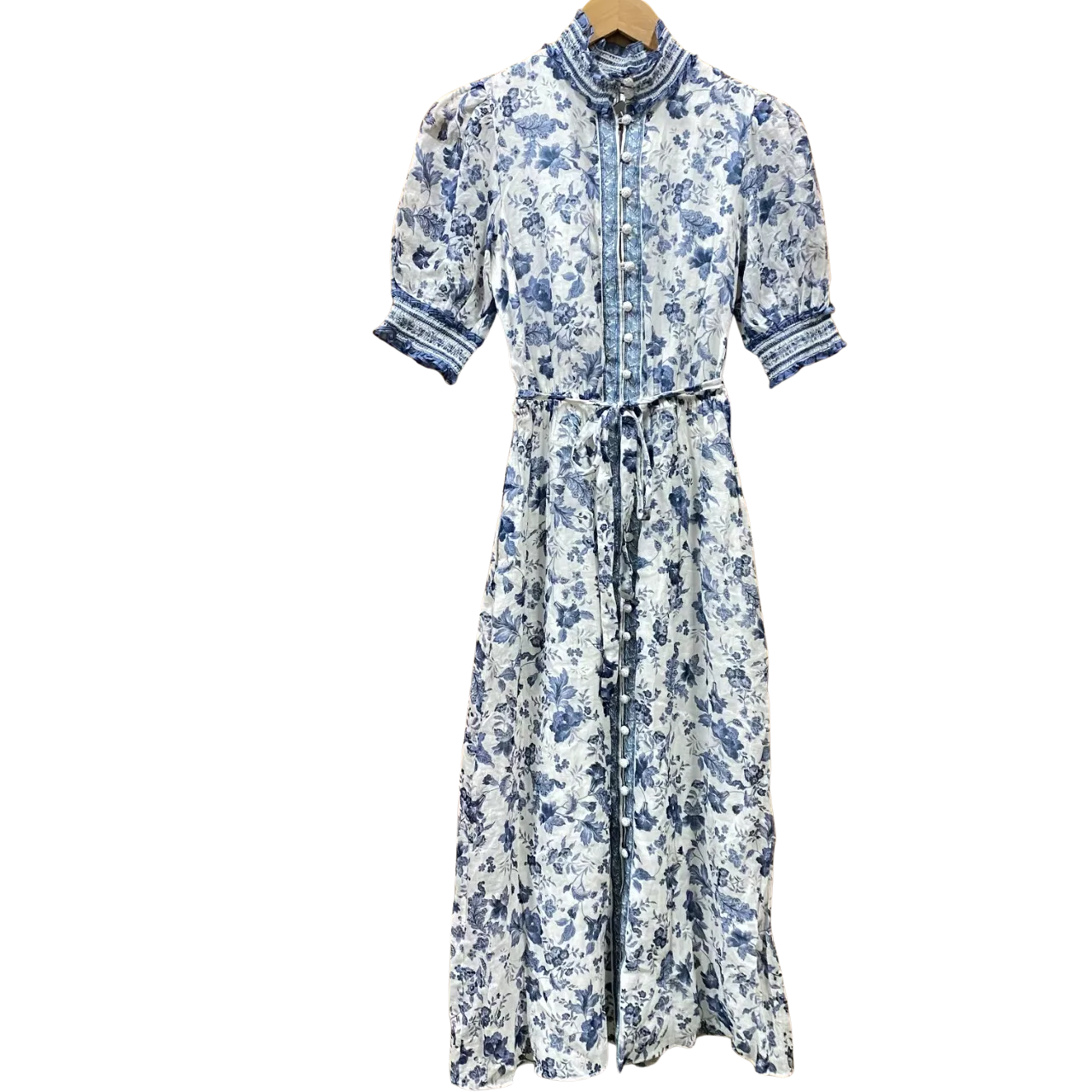 cotton t-shirt dress long Women Black 1950s Solid V-Neck Model is wearing Size sale-20250119 Color:Selvage Blue