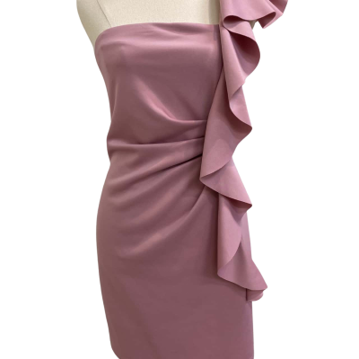 Women’s Petite Miss Selfridge Pink Mini Ruffle Dress Size 6  