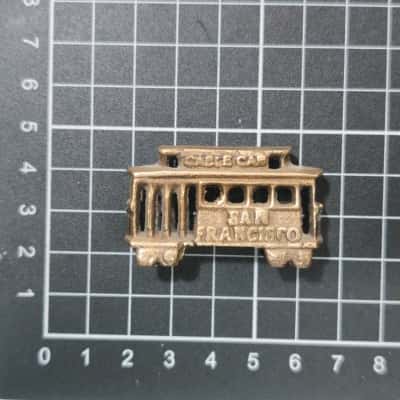 Mini Brass San Francisco Cable Car Vintage Made in India 