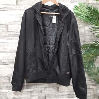 Jay Jays Unisex  Size XL Bomber Jacket / Hooded Jacket Black  