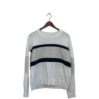 Country Road Mens  Size M Crew Neck Jumper Grey / Navy Blue / Striped / White 