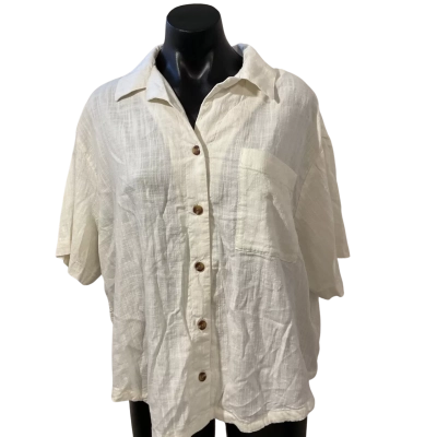 Roxy Womens  Size XS Button Up Top White 