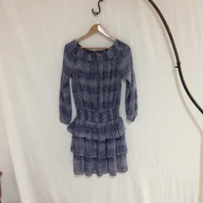 Michael Kors Womens  Size S Blue / Pattern / White Dress 