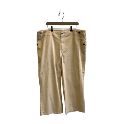 Brand New Kaities Womens Size 20 Cropped Wide Leg Jeans Camel