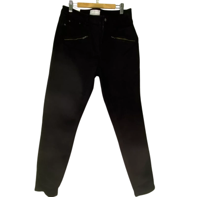 Trenery Womens  Size 14 Cropped Jeans / Slim Fit Jeans Black  