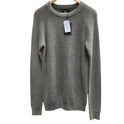 New With Tags STRAY 100% Cotton Knit Khaki Colour Sweater in Size M