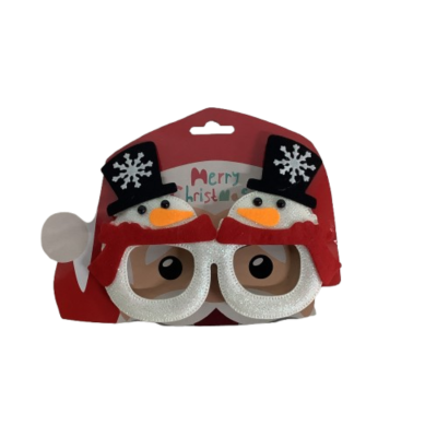 New Xmas Glitter Party Glasses Snow Man Print #1050-1-PP