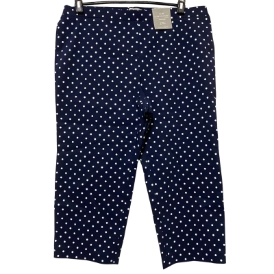 Suzannegrae Womens  Size XXXL Slim Fit Pants Navy Blue / White 