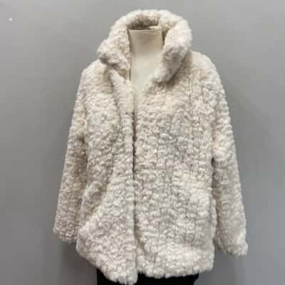 BNWOT Liz Jordan Womens  Size 14 Winter Coat Off White 