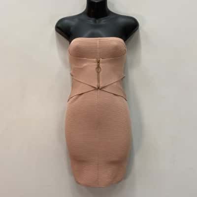 Sheike Womens  Size XS Bodycon Mini Dress Beige 