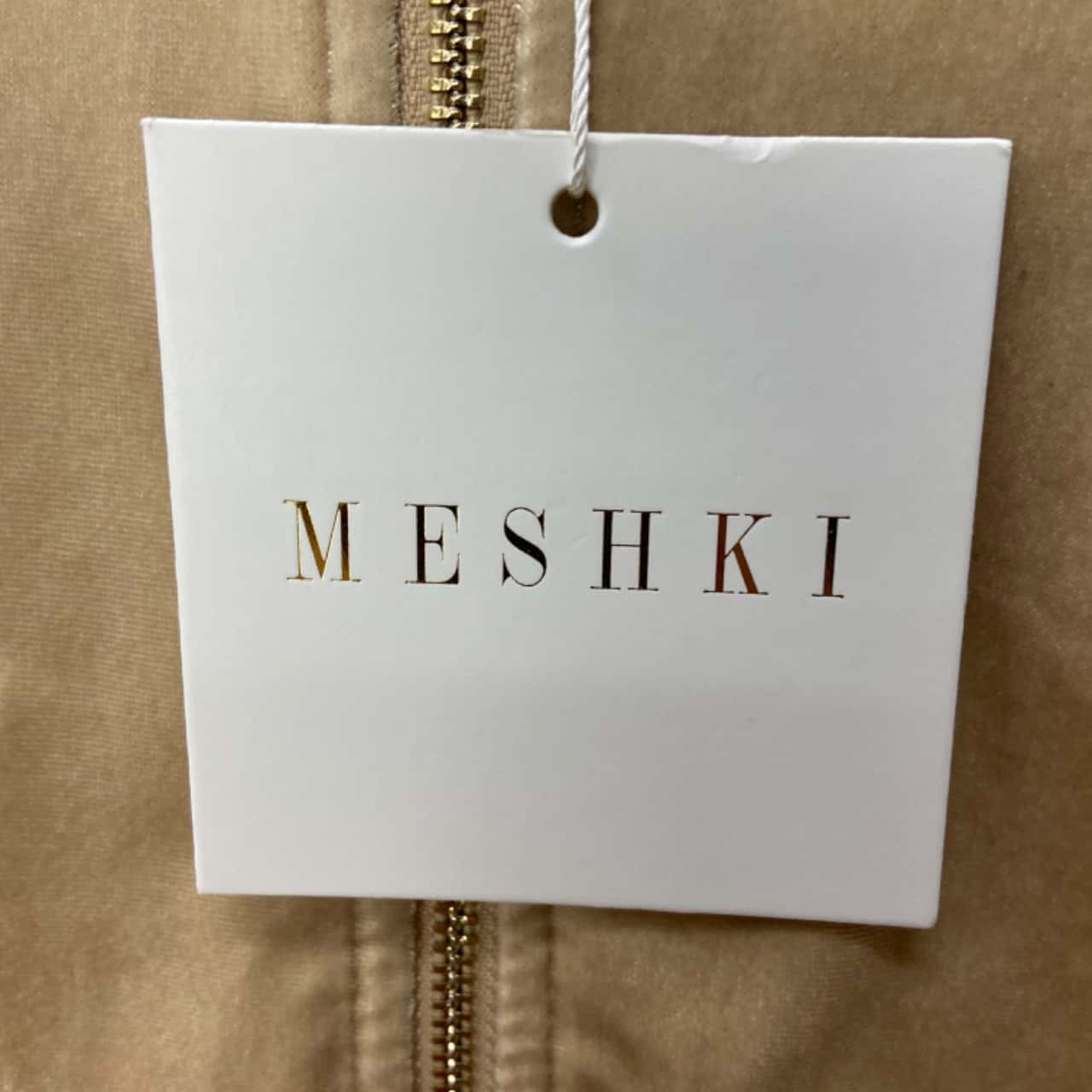 Meshki Womens Size L Gold Zip Front Jacket(s)