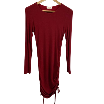  Womens  Rumor Size 12 Long Sleeve Ruched Dress 